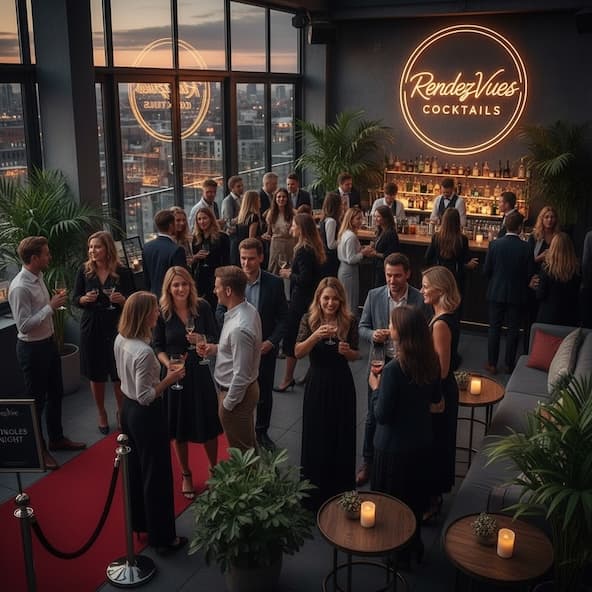 Cocktail networking event